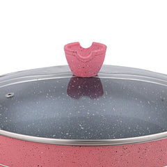 Glory 3 Layer Marble Coating Nonstick Wok - Pink (30cm)
