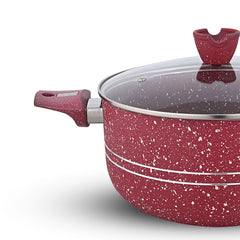 Glory Premium Quality Marble Coating Nonstick Casserole/Handi/Pateeli - 22cm