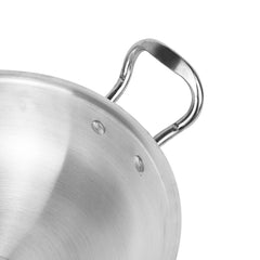 Glory Cookware Premium 30cm Aluminum Wok – Heavy Gauge | Metal Finish