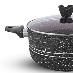 Glory Premium Quality Marble Coating Nonstick Casserole/Handi/Pateeli - 22cm