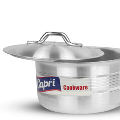 Glory Cookware 18cm Aluminum Saucepan – Heavy Gauge | Sleek Metal Finish | With Lid
