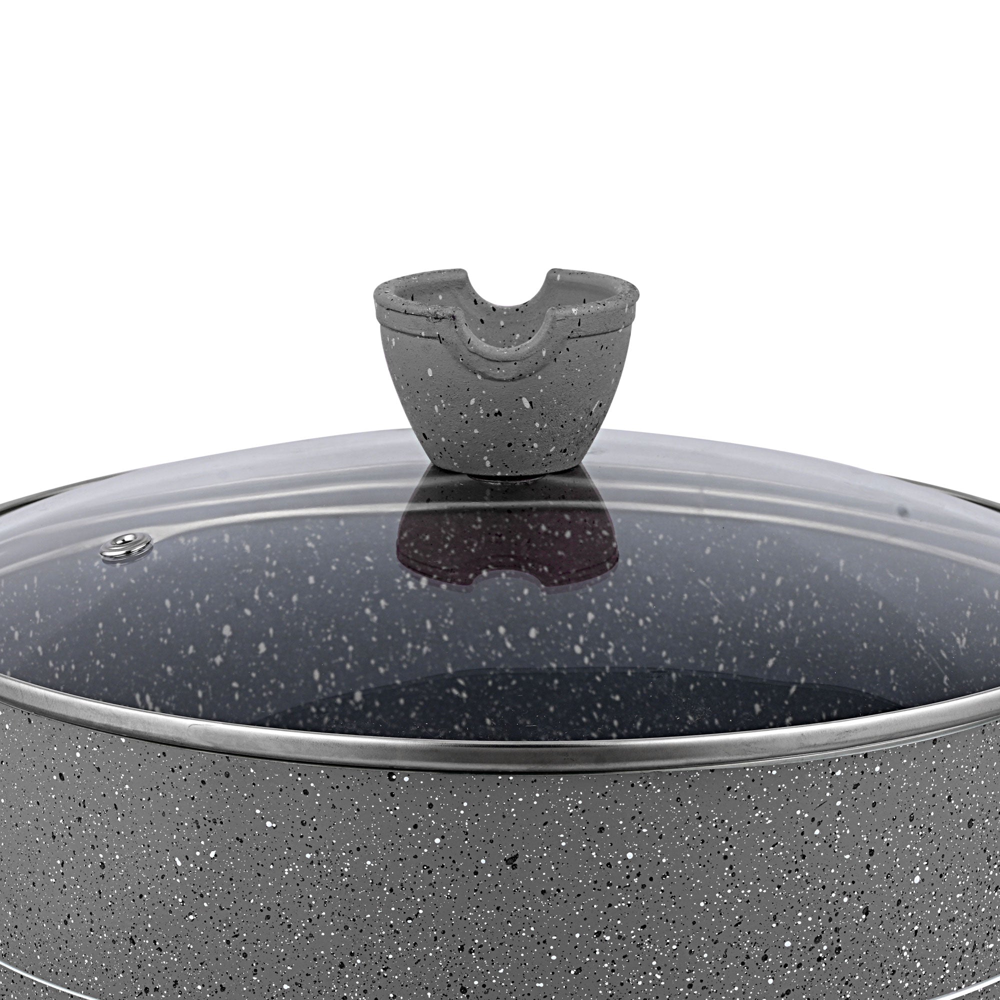 Glory Premium Quality Marble Coating Nonstick Casserole/Handi/Pateeli - 24 cm