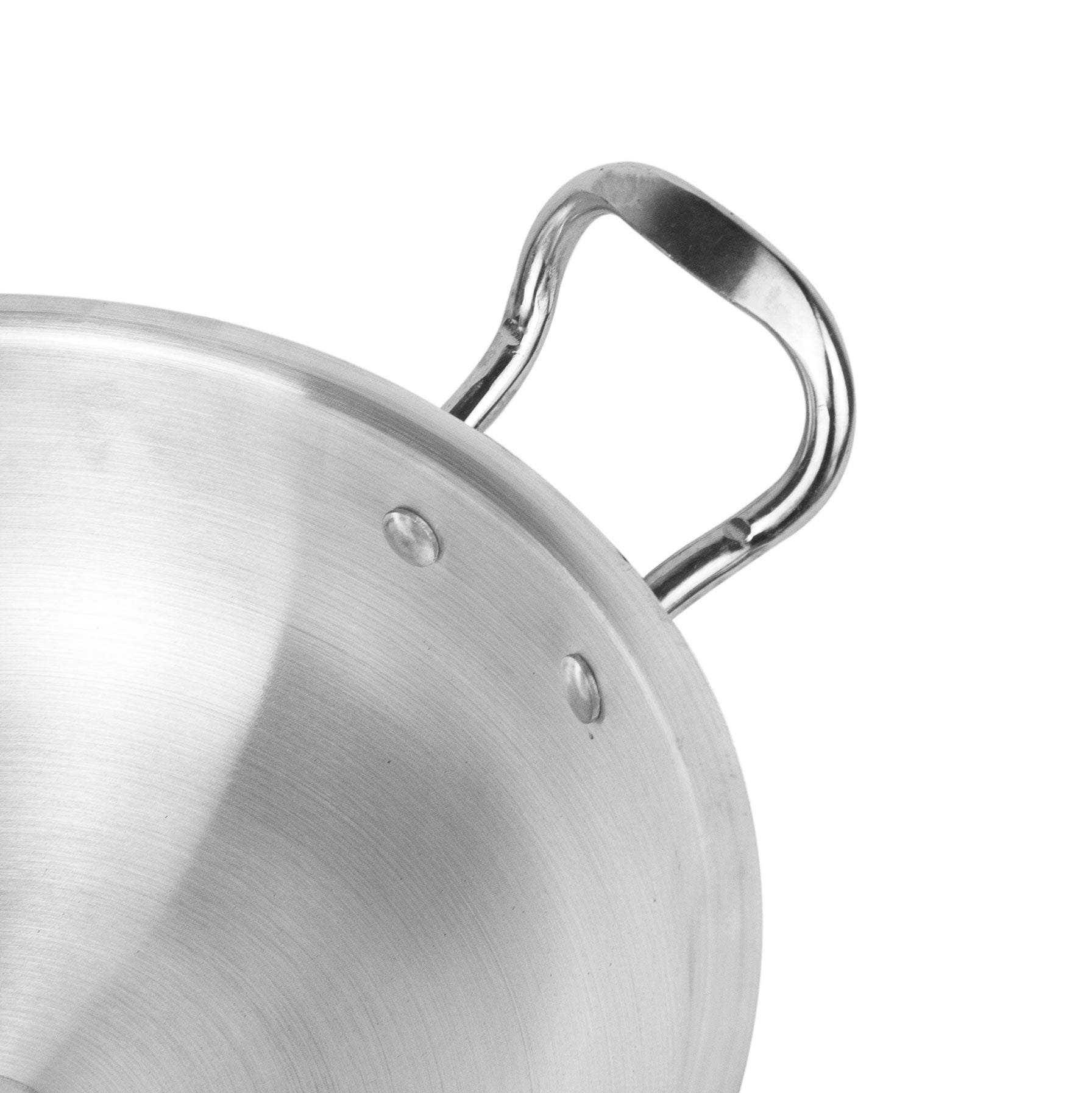 Glory Cookware Premium 30cm Aluminum Wok – Heavy Gauge | Metal Finish