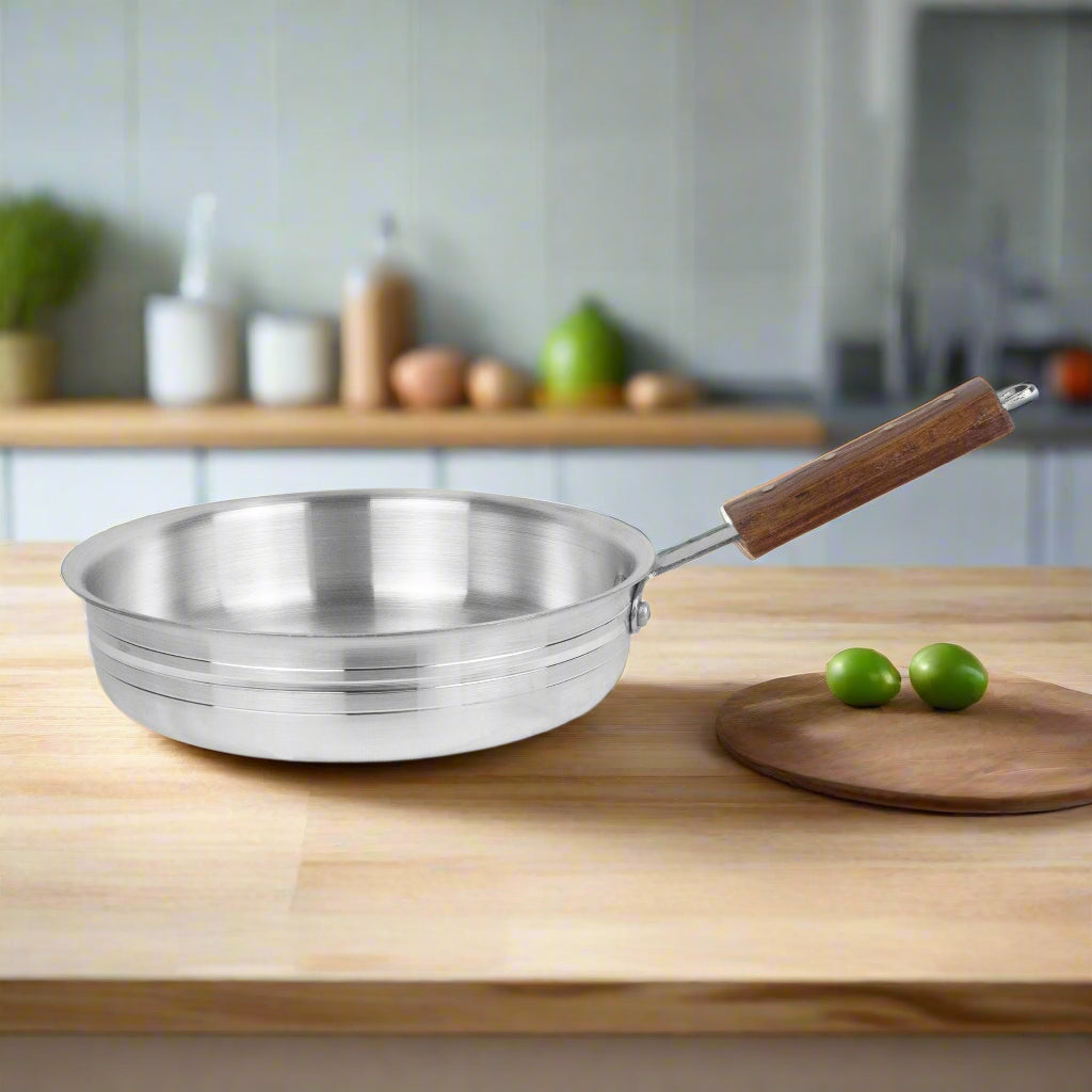 24 cm Aluminum Frypan – Metal Finish Frypan, Pure Aluminum, Easy Clean | Pakistan
