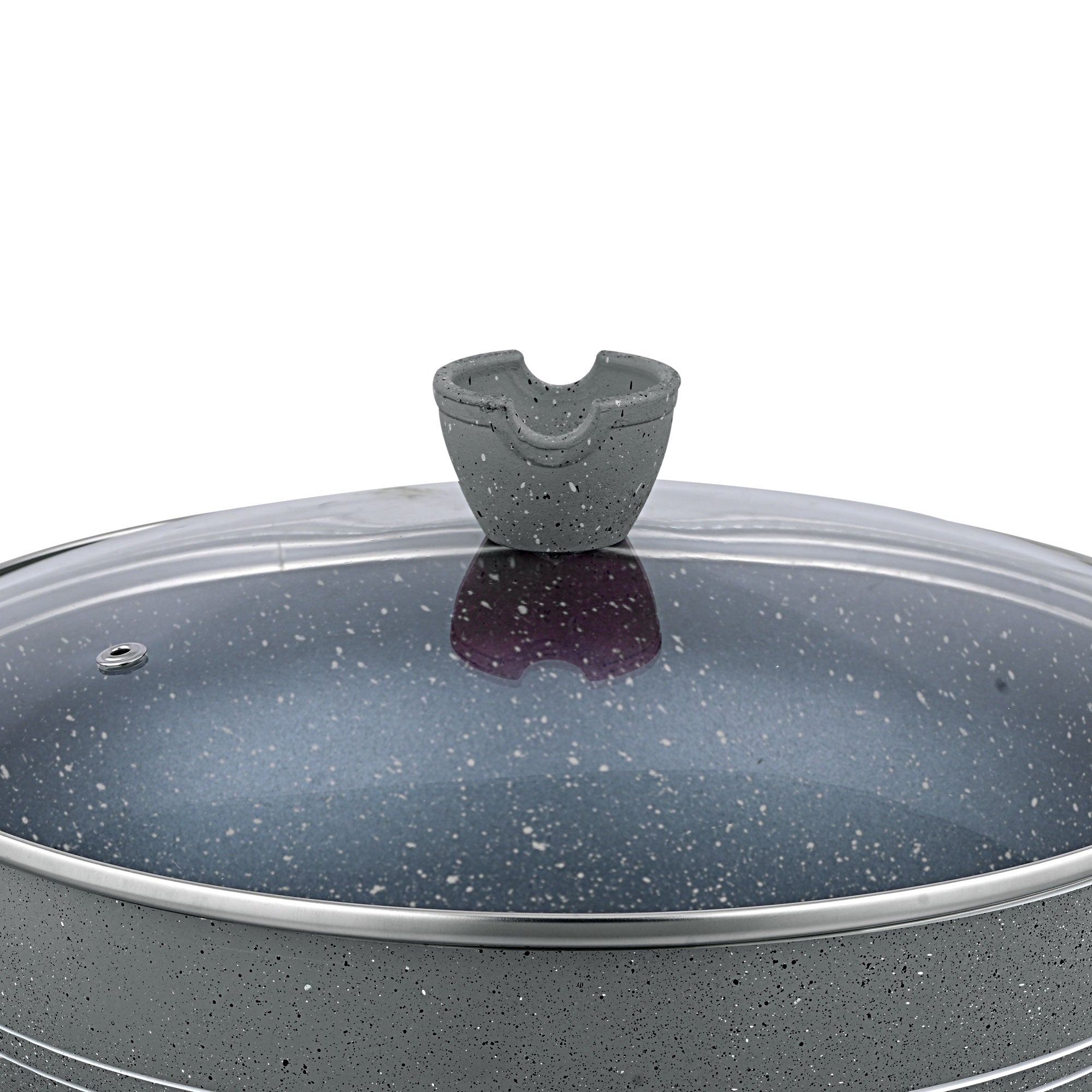 3 Layer Marble Coating Nonstick Wok in Pakistan - (30cm)