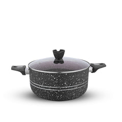 Glory Premium Quality Marble Coating Nonstick Casserole/Handi/Pateeli - 26 cm