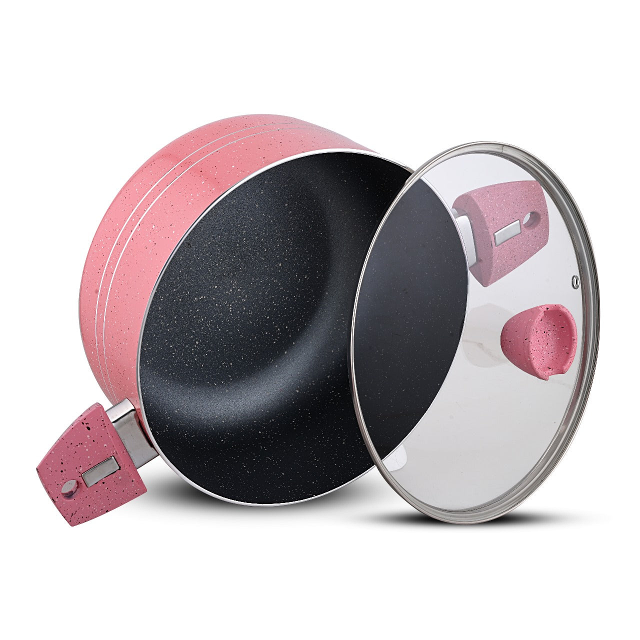 Pink Glory Best Non Stick Cookware Set / Kitchen Set ( 19 Pcs )